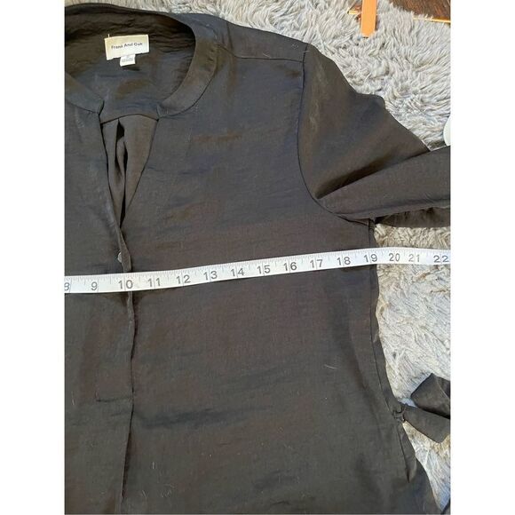 Frank and oak black popover Henley shirt dress size xs‎ - Picture 4 of 6